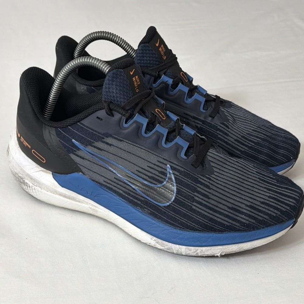 Nike Winflo 9 DD6203-400 Mens US 8 Road Running Shoes‎ Obsidian Black Sneakers